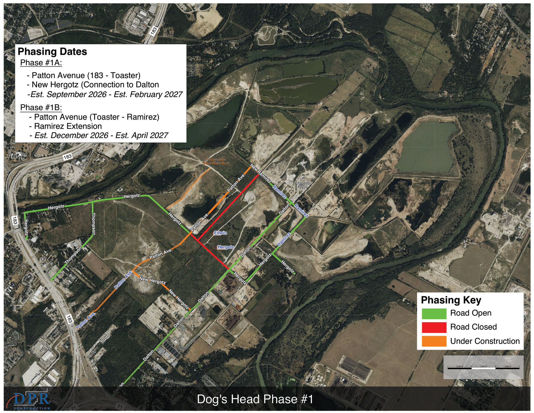 Roadway phasing plan, page 1